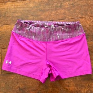 Under Armour spandex pink shorts size S
